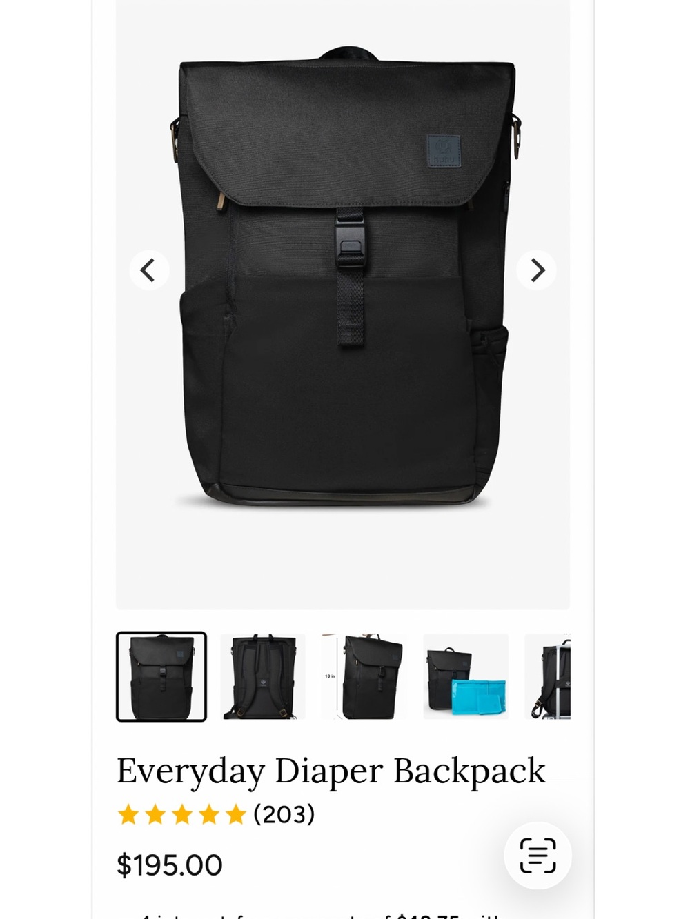 🩵 Huhu Everyday Diaper Backpack Great Men’s Diaper Bag
